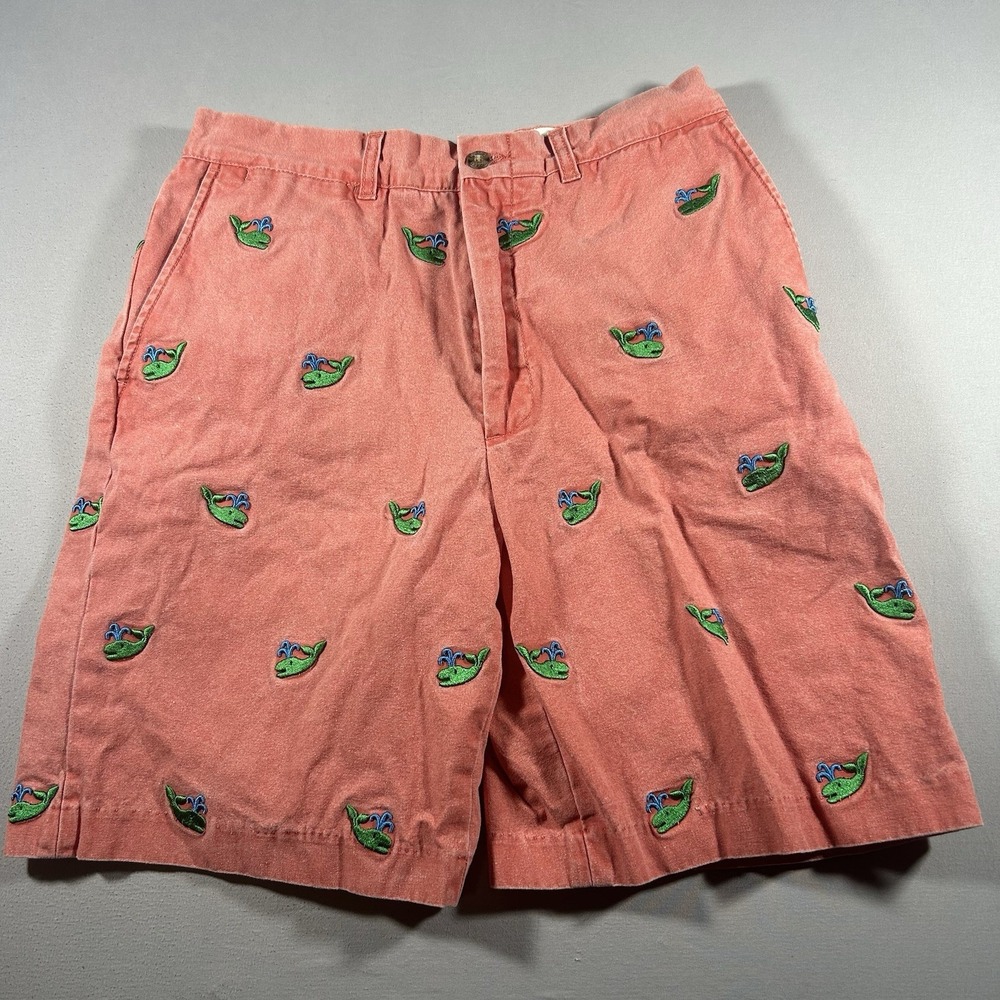 Mens Murray's Toggery Shop Nantucket Reds Whale Shorts Pink Size 30 Cotton